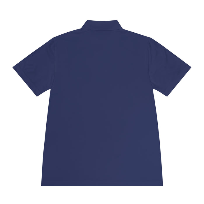 Running My Race Golf Polo Shirt - Minimal Golf Course Logo Performance Mens Sport Polo