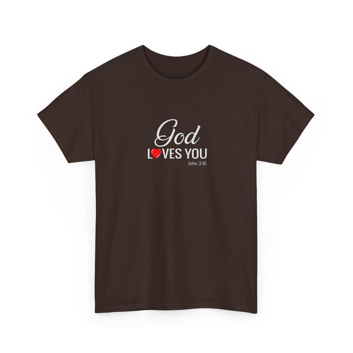 God Loves You Unisex Heavy Cotton Tee