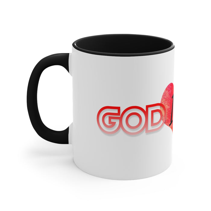 God is Love Accent Coffee Mug, 11oz