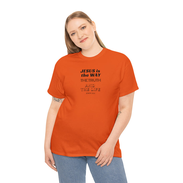 Jesus Is The Way Women Unisex Heavy Cotton Tee