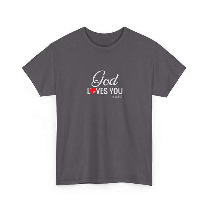 God Loves You Unisex Heavy Cotton Tee