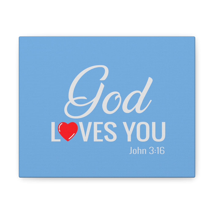 God Loves You Christian Canvas Art