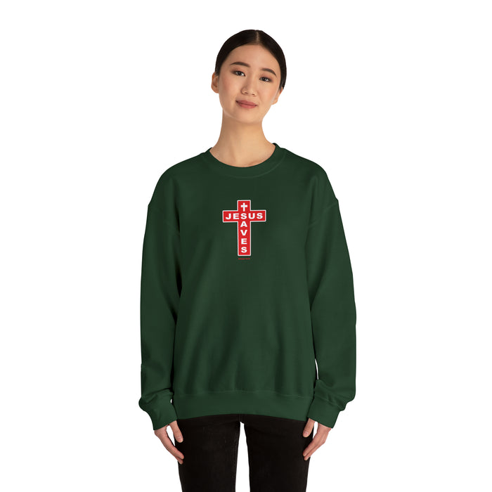 Jesus Saves Men’s Unisex Heavy Blend™ Crewneck Sweatshirt