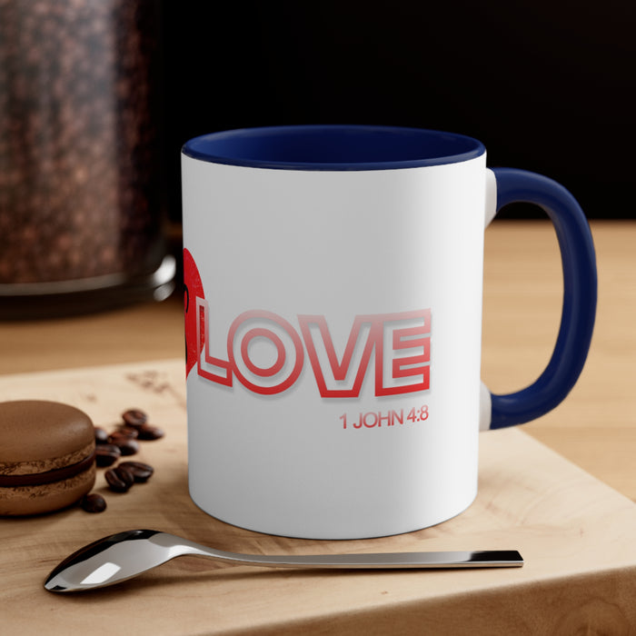 God is Love Accent Coffee Mug, 11oz