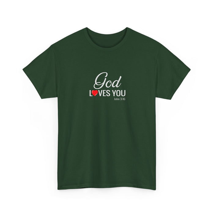 God Loves You Unisex Heavy Cotton Tee