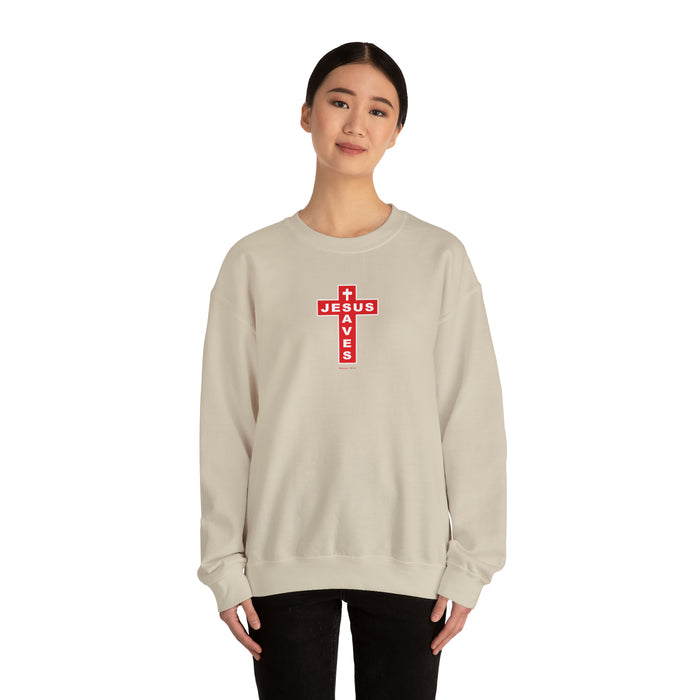 Jesus Saves Men’s Unisex Heavy Blend™ Crewneck Sweatshirt