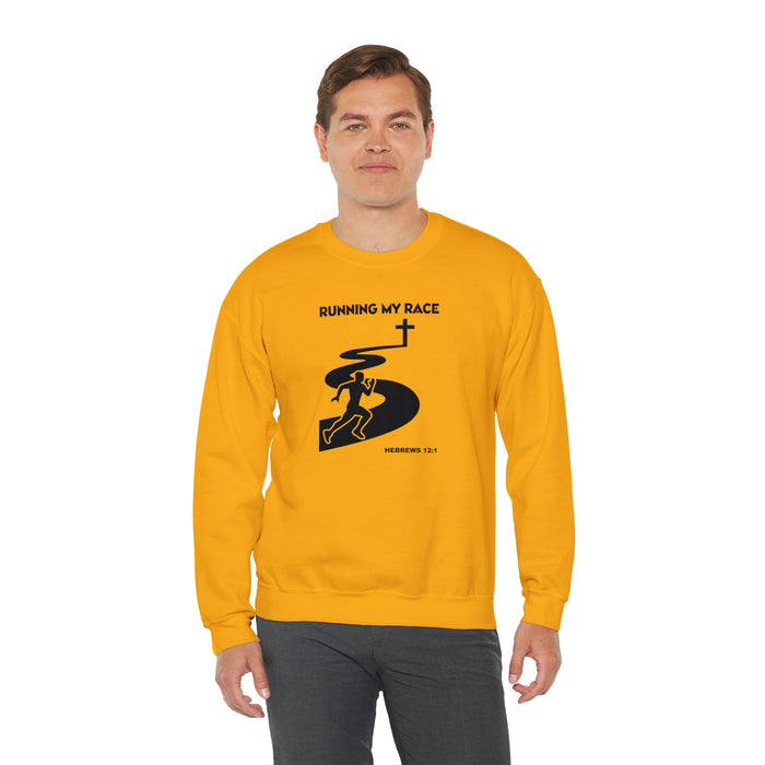 Running My Race Men’s Unisex Heavy Blend™ Crewneck Sweatshirt