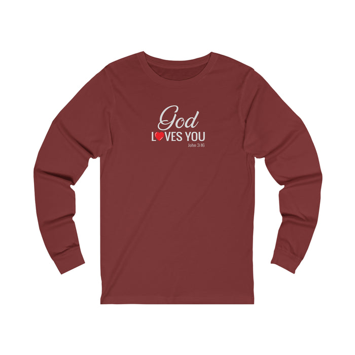 God Loves You Women Unisex Jersey Long Sleeve Tee