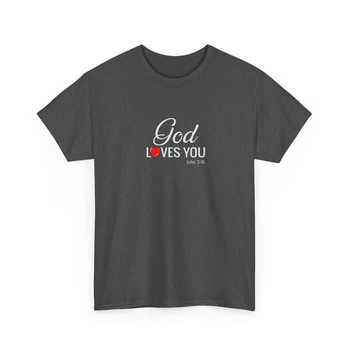 God Loves You Unisex Heavy Cotton Tee