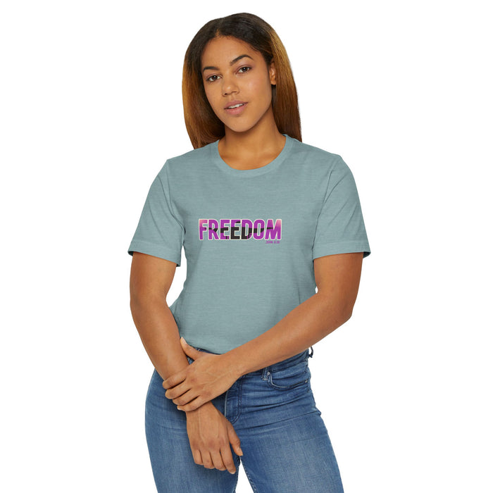 Freedom Graphic Tee — Bold Pink Gradient "FREEDOM" T-Shirt