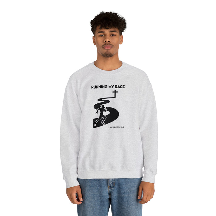 Running My Race Men’s Unisex Heavy Blend™ Crewneck Sweatshirt