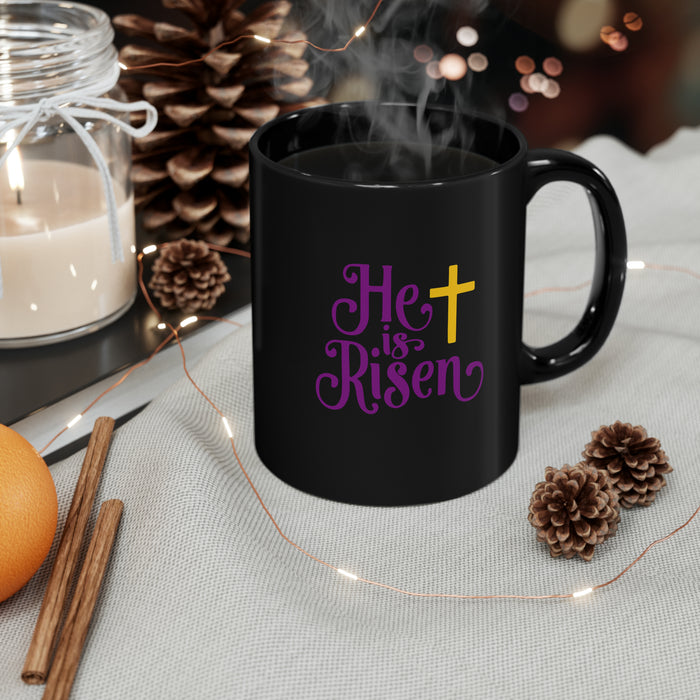 He is Risen Black Mug (11oz)