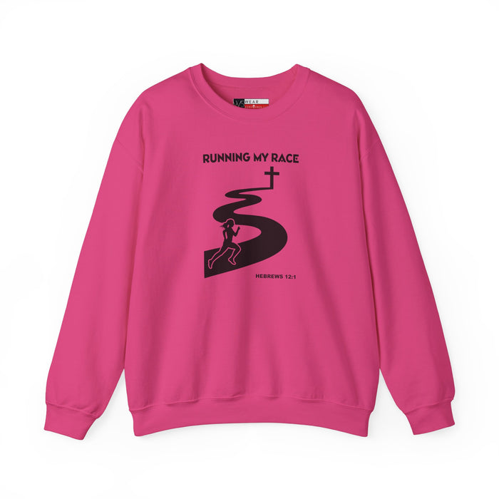 Running My Race Women’s Unisex Heavy Blend™ Crewneck Sweatshirt