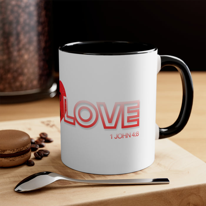 God is Love Accent Coffee Mug, 11oz