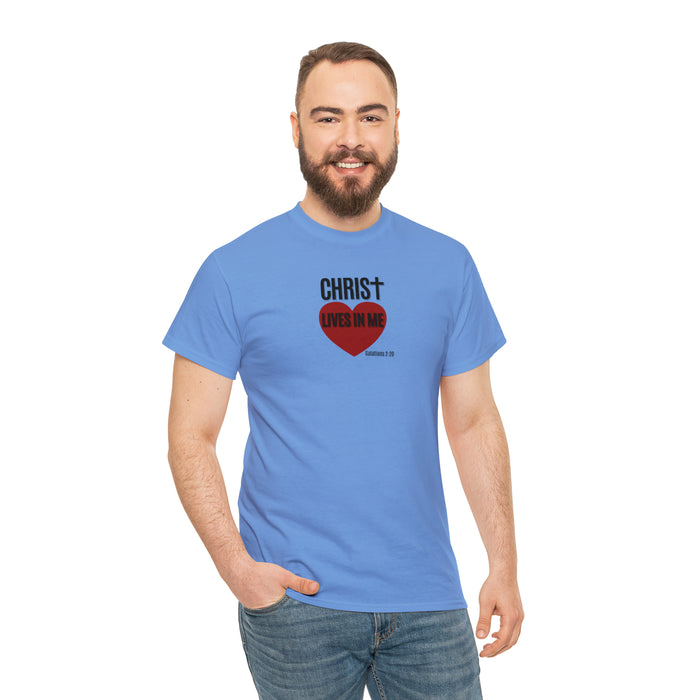 Christ Lives in Me Women’s Unisex Heavy Cotton Tee