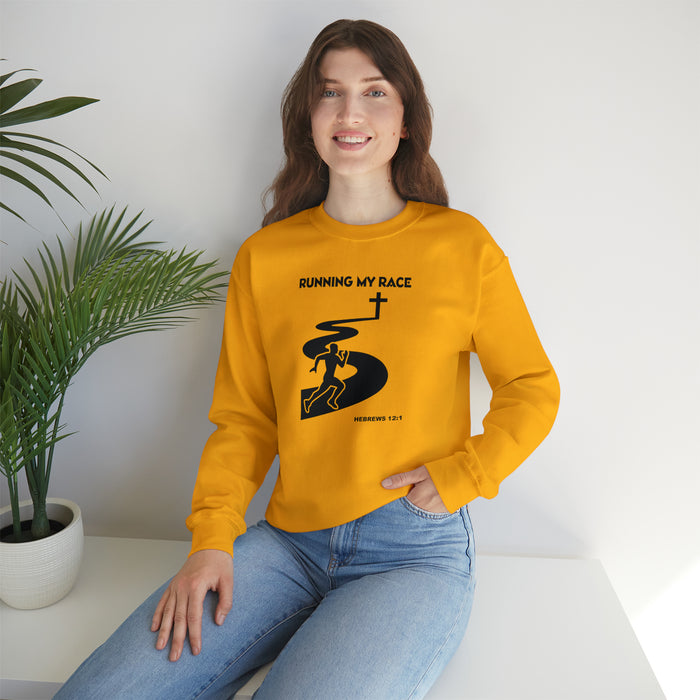 Running My Race Men’s Unisex Heavy Blend™ Crewneck Sweatshirt