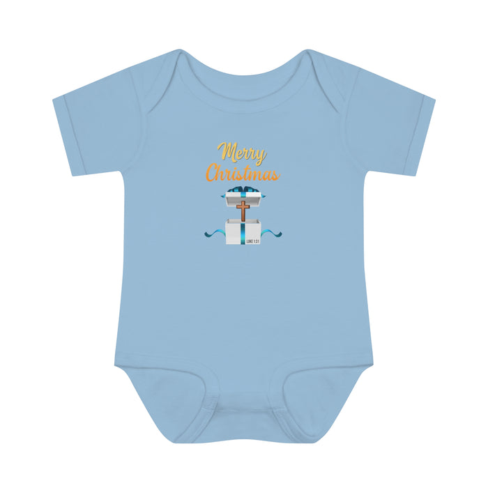 Merry Christmas Infant Rib Body Suit