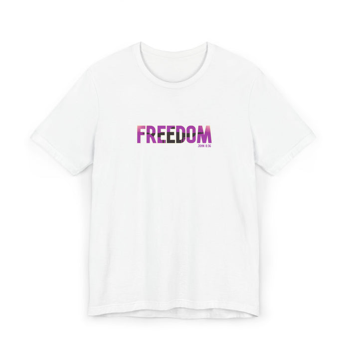 Freedom Graphic Tee — Bold Pink Gradient "FREEDOM" T-Shirt
