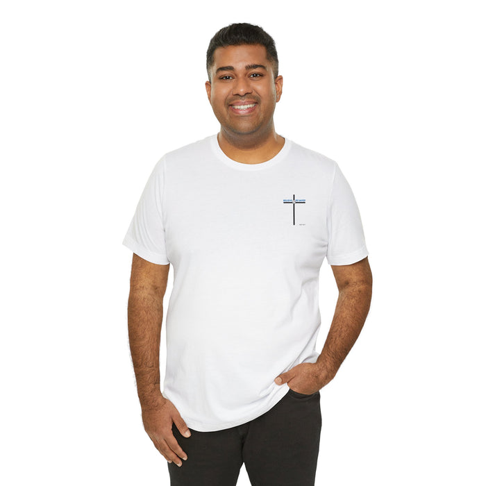 Believe & Be Saved 2.0 (Back Design) Men’s Unisex Jersey Short Sleeve Tee