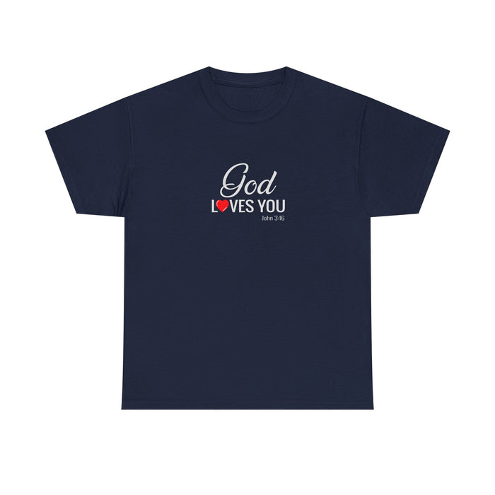 God Loves You Unisex Heavy Cotton Tee