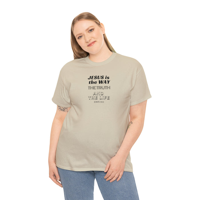 Jesus Is The Way Women Unisex Heavy Cotton Tee