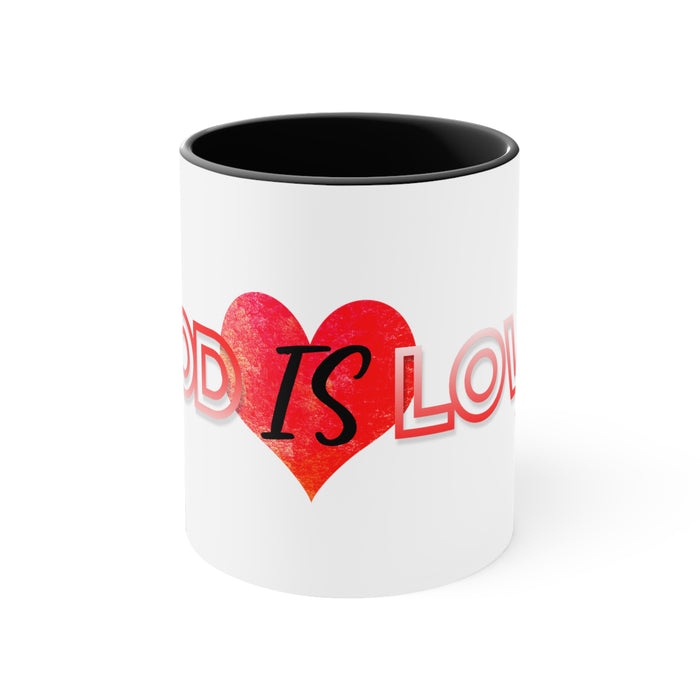 God is Love Accent Coffee Mug, 11oz