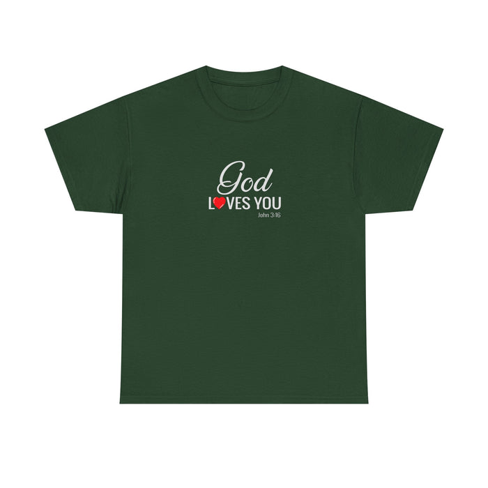 God Loves You Unisex Heavy Cotton Tee