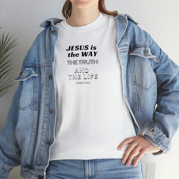 Jesus Is The Way Women Unisex Heavy Cotton Tee