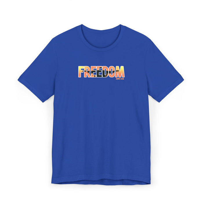 Freedom Sunset T-Shirt — Minimalist Pride Freedom Graphic Tee