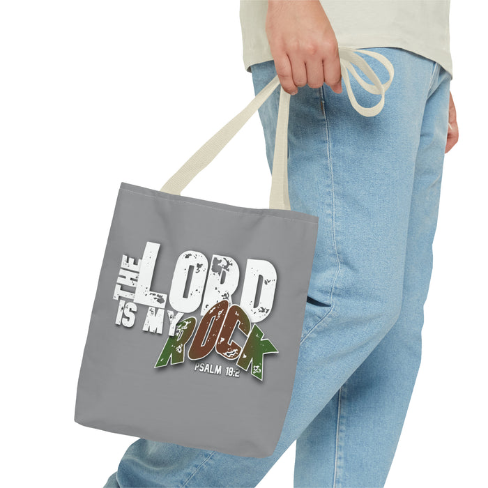 The LORD is My Rock Tote Bag (AOP)