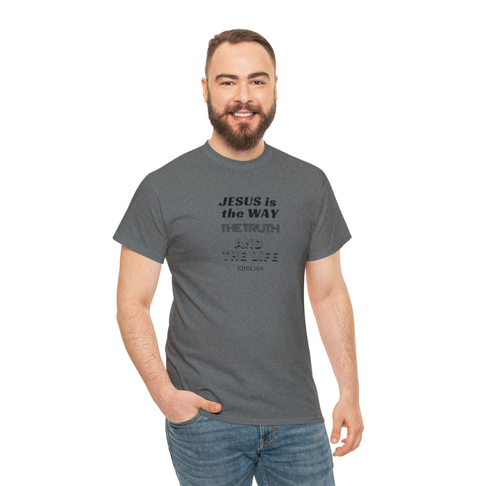 Jesus is the Way Men Unisex Heavy Cotton Tee