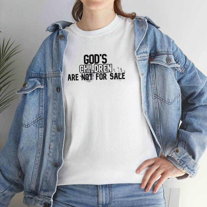 God’s Children are Not For Sale Men’s Unisex Heavy Cotton Tee