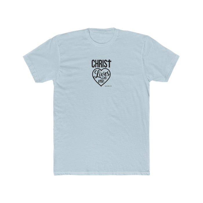 Christ Lives in Me Men's Cotton Crew Tee