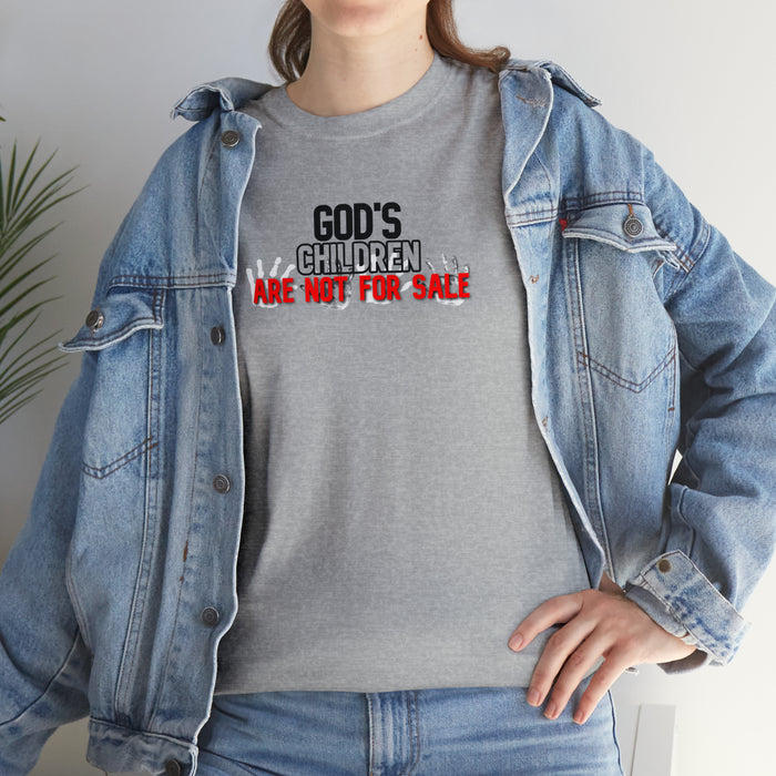 God’s Children are Not for Sale Women’s Unisex Heavy Cotton Tee