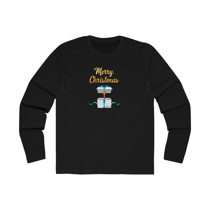 Merry Christmas Men's Long Sleeve Crew Tee