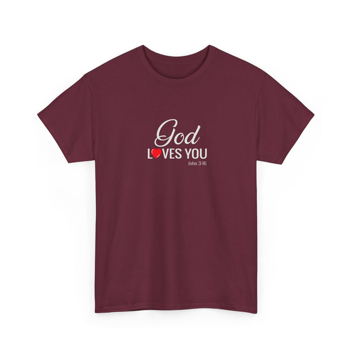 God Loves You Unisex Heavy Cotton Tee