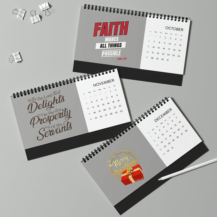 Wear Scriptures Desktop Calendar (2024 grid)