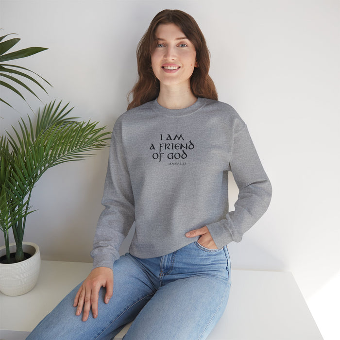 I Am A Friend Of God Women Unisex Heavy Blend™ Crewneck Sweatshirt