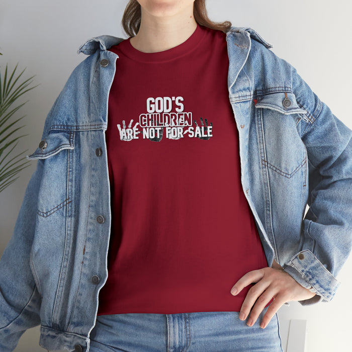 God’s Children are Not for Sale Women’s Unisex Heavy Cotton Tee