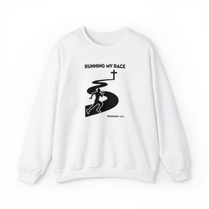 Running My Race Men’s Unisex Heavy Blend™ Crewneck Sweatshirt