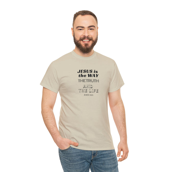 Jesus is the Way Men Unisex Heavy Cotton Tee