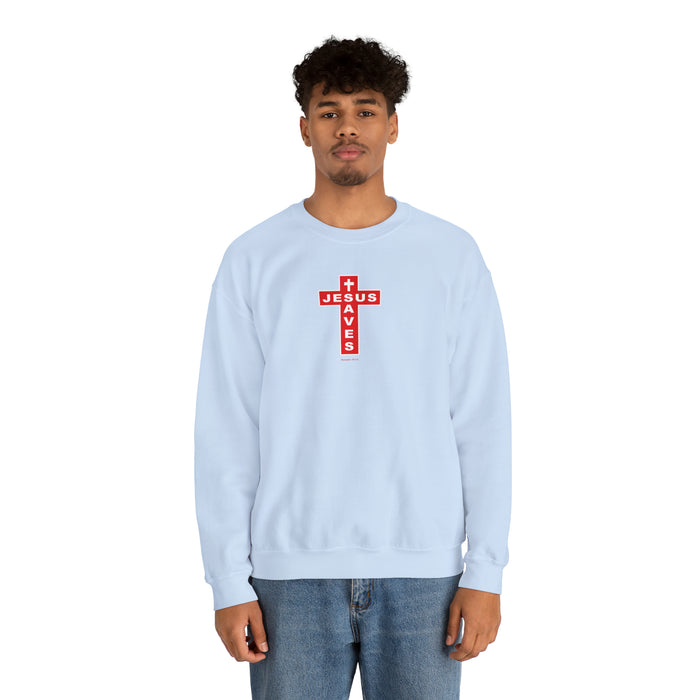 Jesus Saves Men’s Unisex Heavy Blend™ Crewneck Sweatshirt