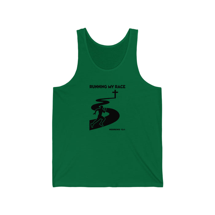 Running My Race Men's Unisex Jersey Tank