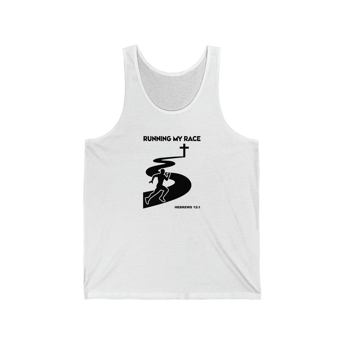 Running My Race Men's Unisex Jersey Tank