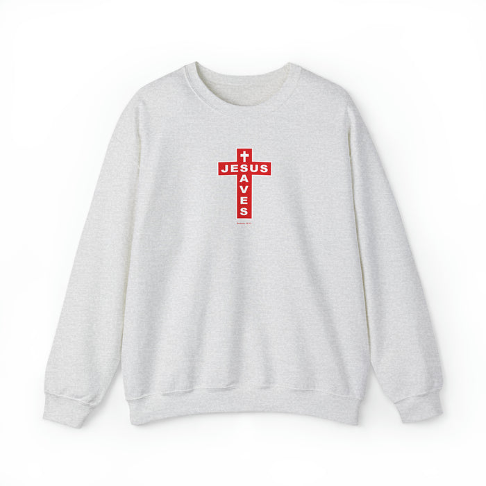 Jesus Saves Men’s Unisex Heavy Blend™ Crewneck Sweatshirt