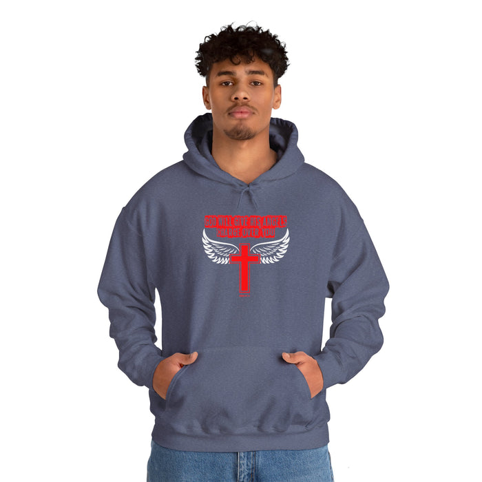 God Will Give His Angels Charge Over You Men’s Unisex Heavy Blend™ Hooded Sweatshirt