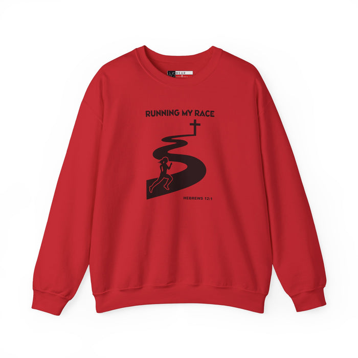 Running My Race Women’s Unisex Heavy Blend™ Crewneck Sweatshirt