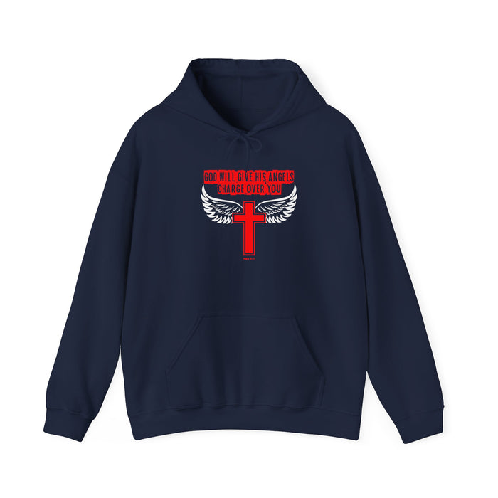 God Will Give His Angels Charge Over You Men’s Unisex Heavy Blend™ Hooded Sweatshirt