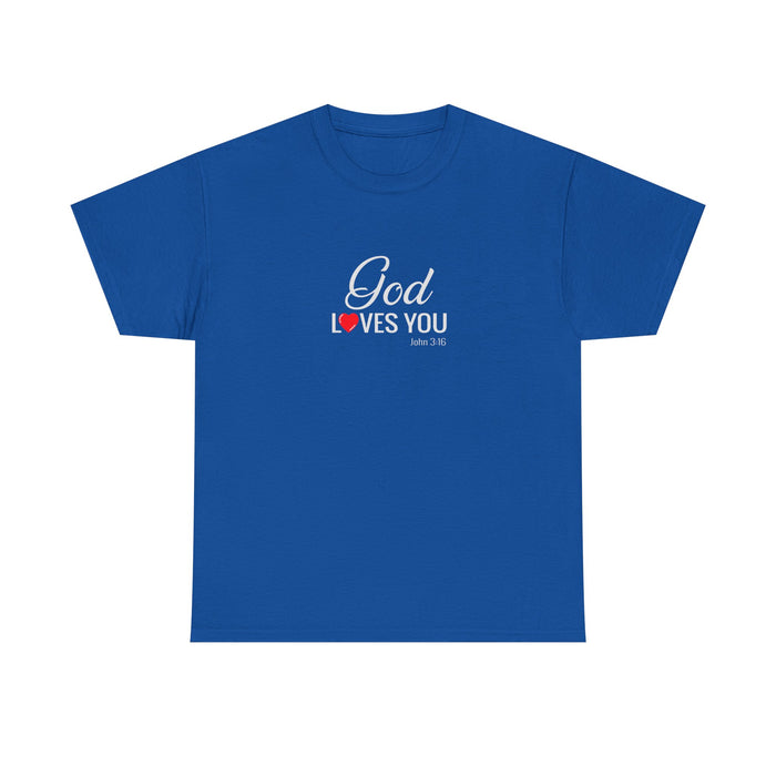God Loves You Unisex Heavy Cotton Tee