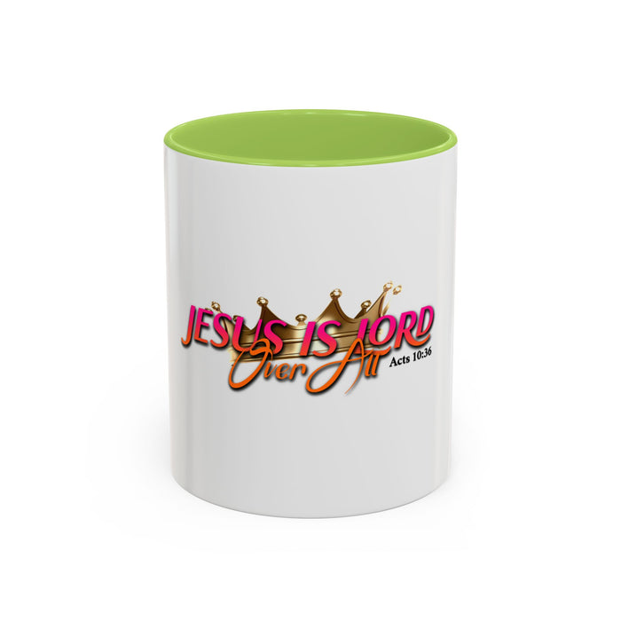 Jesus is Lord Over All Accent Coffee Mug (11 oz)
